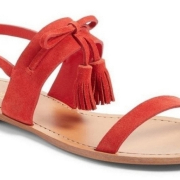 Kate Spade New York Carlita Suede Tassel Sandals, Women's Size 8 - Picture 2 of 13